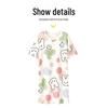 Women's Cartoon Cotton Nightgown with Bra Pads - Short Sleeve, 2024 Summer Style Pajamas