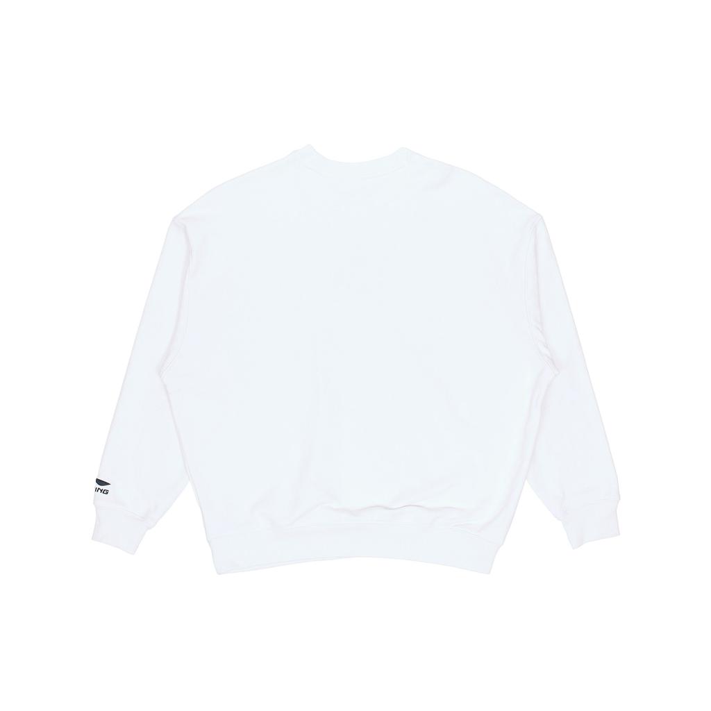 Li-Ning New York Fashion Week Loose Pullover Sweatshirt Men Tops White AWDP737-1