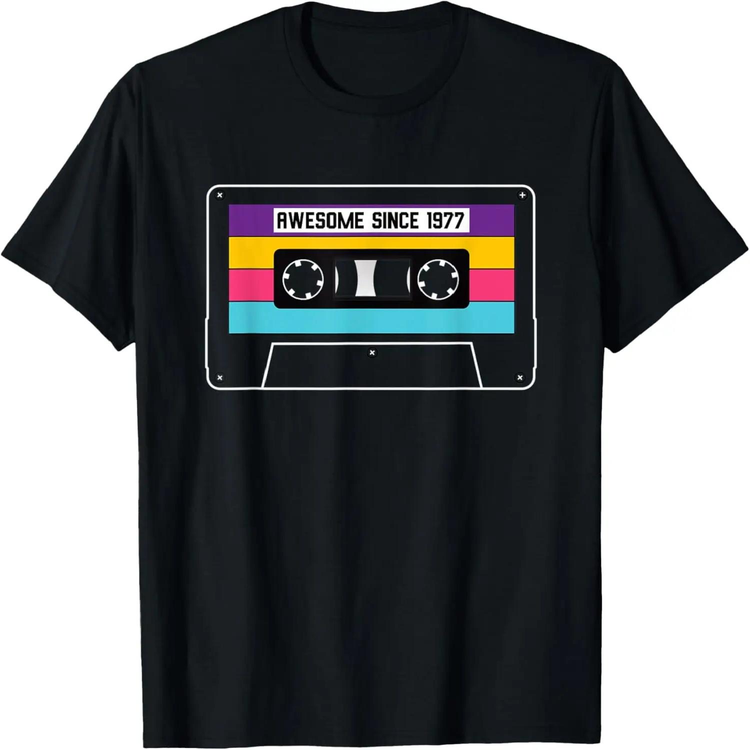 

42nd Birthday Gift Vintage 1977 Mixtape Retro 42 Year Old T-Shirt XXXXXL чорний
