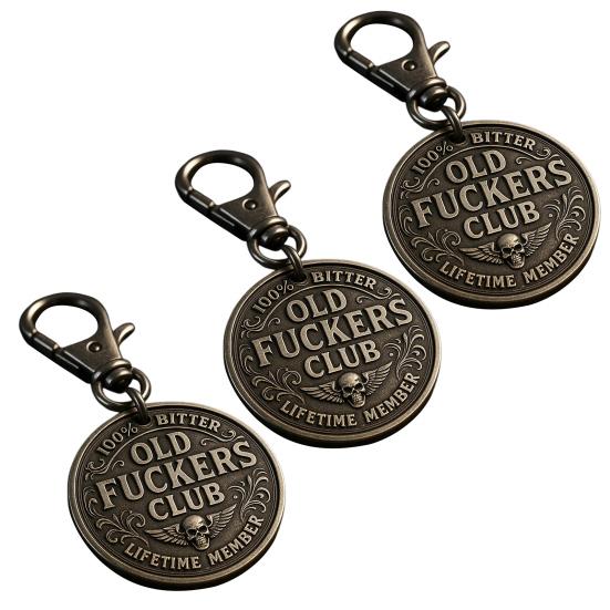 Old F*ckers Club Coin Funny Still Kicking Lifetime Member Coin No Rules No Filters Challenge Coin Adults Collectible Retirement Birthday Gag Gift for