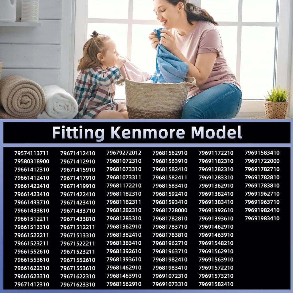 DLE2516W DLE3777W DLE5977W DLE7177WM DLE5955W DLE0442W Dryer Repair Kit Dryer Roller Kit for LG Kenmore,Includes 4581EL2002C Dryer Drum Roller,