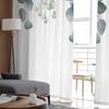 Spring Watercolor Plant Leaves Sheer Curtains For Living Room Kitchen Window Curtains Bedroom Tulle Voile Curtains