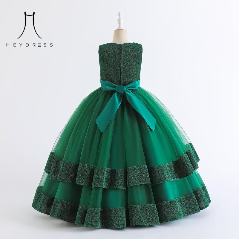Girls Princess Dress Host Stage Show Piano Performance Clothing Children's Long Dress Elegant Party Dress