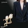 Broche Fleur de Tulipe 3D pour Femme - Broche Anti-Exposition Élégante et Polyvalente