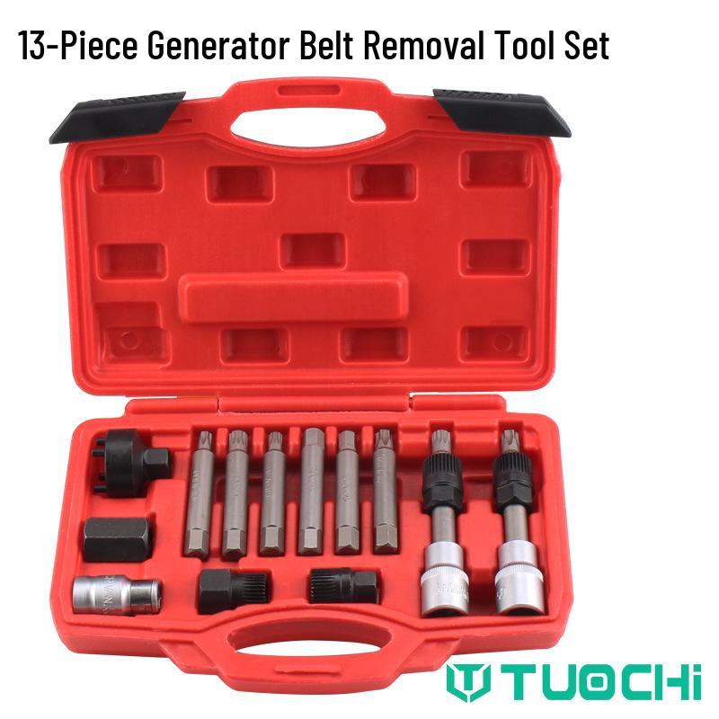Engine & Auto Repair Tool Kit: 13-Piece Generator Pulley Repair & Installation, 30-Piece Tool Set, 24-Piece Engine Installation Tools