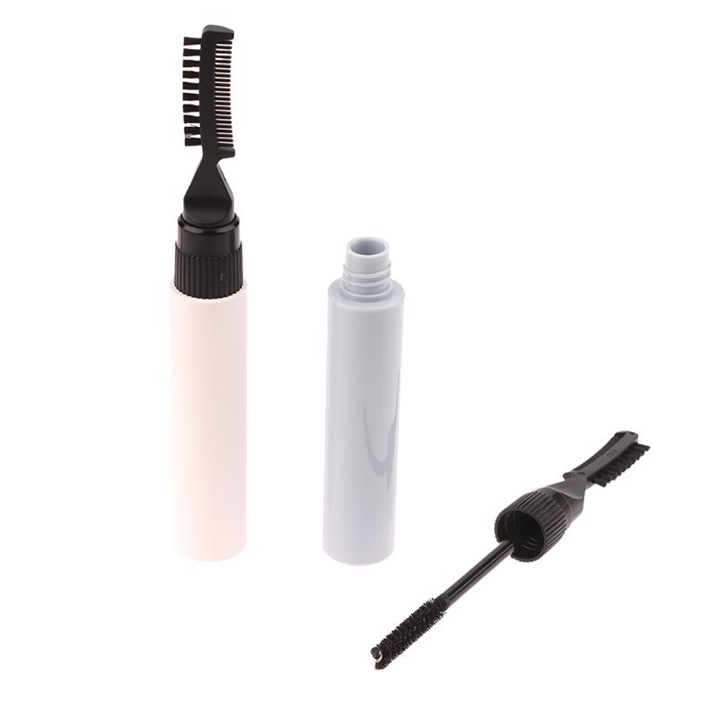 10ml Prázdná tuba na řasenku s duálním štětečkem DIY plnitelná lahvička na gel na obočí Kosmetické obaly pro prodloužení řas
