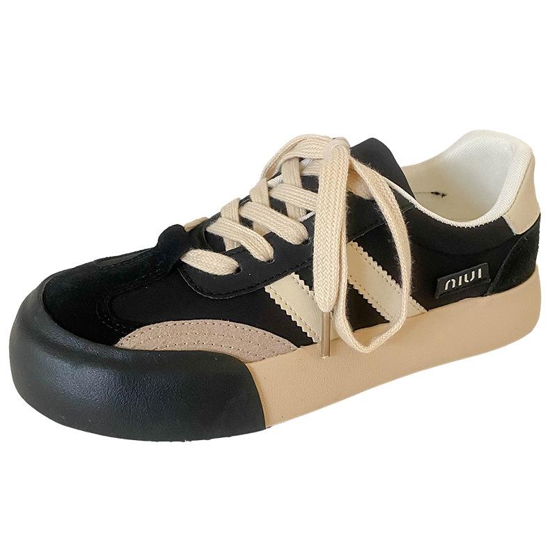 

6560 latex insoles/platform Dexun shoes women s shoes ins tide 2024 new niche chic retro Korean board shoes 40