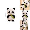 Lovely Panda Bear Soft Toy With Plush Short Fur And Bag Packaging