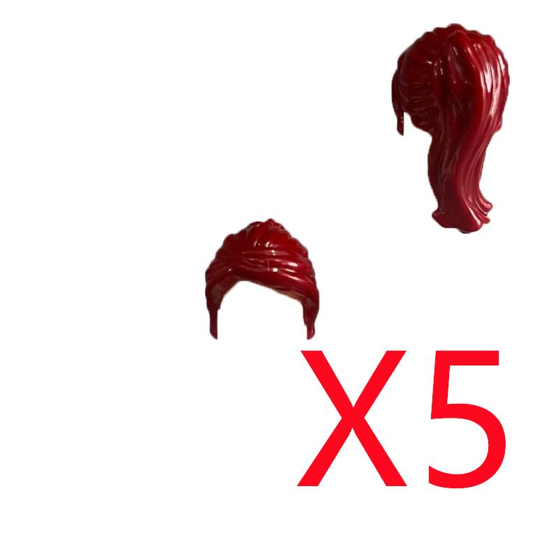 

MOC Городские строительные блоки Фигурка Аксессуары для одежды Длинные волосы Короткий стиль Мини-кирпичик Совместимые игрушки Подарок Сделай сам Часть тела K068