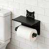 Cat Toilet Paper Holder Wall Mount Stainless Steel Cute Animal Tissue Roll Holder For Bathroom Kitchen Home Apartment Office