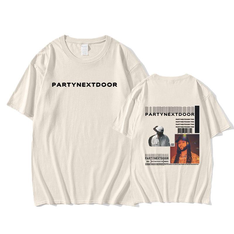 PARTYNEXTDOOR T-shirt Double-sided Printing Grunge High Quality Tee-shirt Funko Pop Fashion Tshirt Ropa Hombre Gothic Clothes