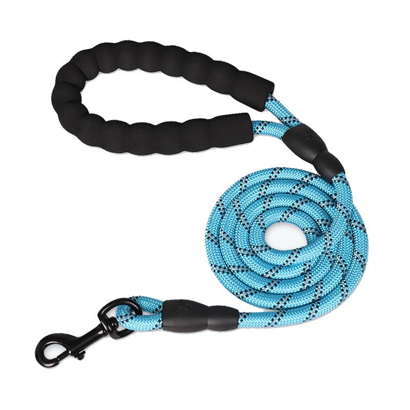 Reflective Dog Leash for Small Medium Dogs, Anti-Burst Nylon Pet Lead with Comfortable Handle, Night Safety Walking Rope for Puppies and Cats
