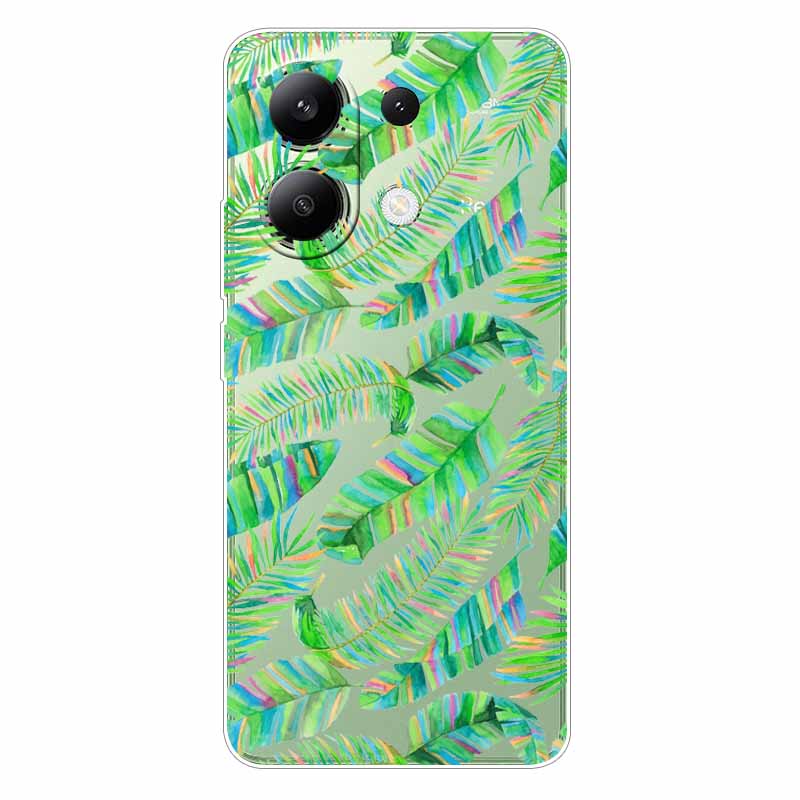 For Xiaomi Redmi Note 13 4G Case TPU Clear Soft Cute Girl Paint Cover For Redmi Note 13 4G Case Note13 Transparent Silicone
