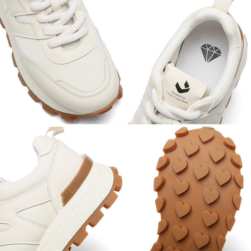 [Customized] Sneakers Women's Platform Heightening Shoes Waffle Shoes Retro Casual Versatile Dad Shoes Women's Shoes