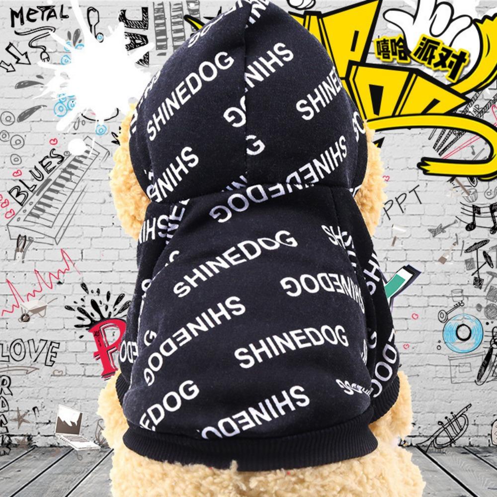 Autumn and winter dog fleece sweater trendy brand two feet sports wind pet dog dog cat clothes outdoor products