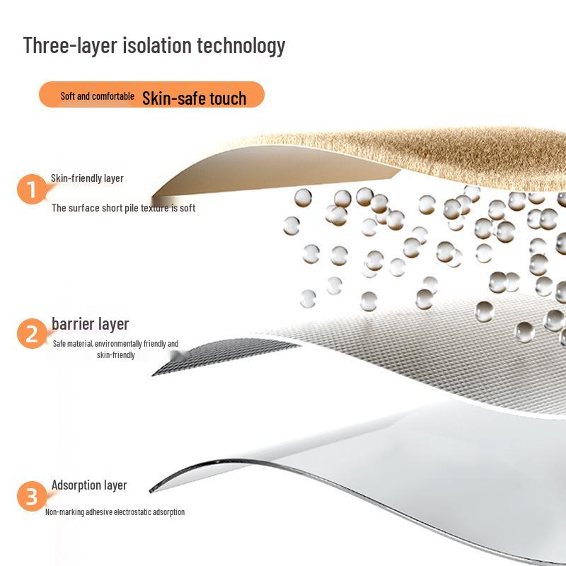 Cute Cartoon Washable Flannel Toilet Seat Pad with Adhesive and Electrostatic Adsorption