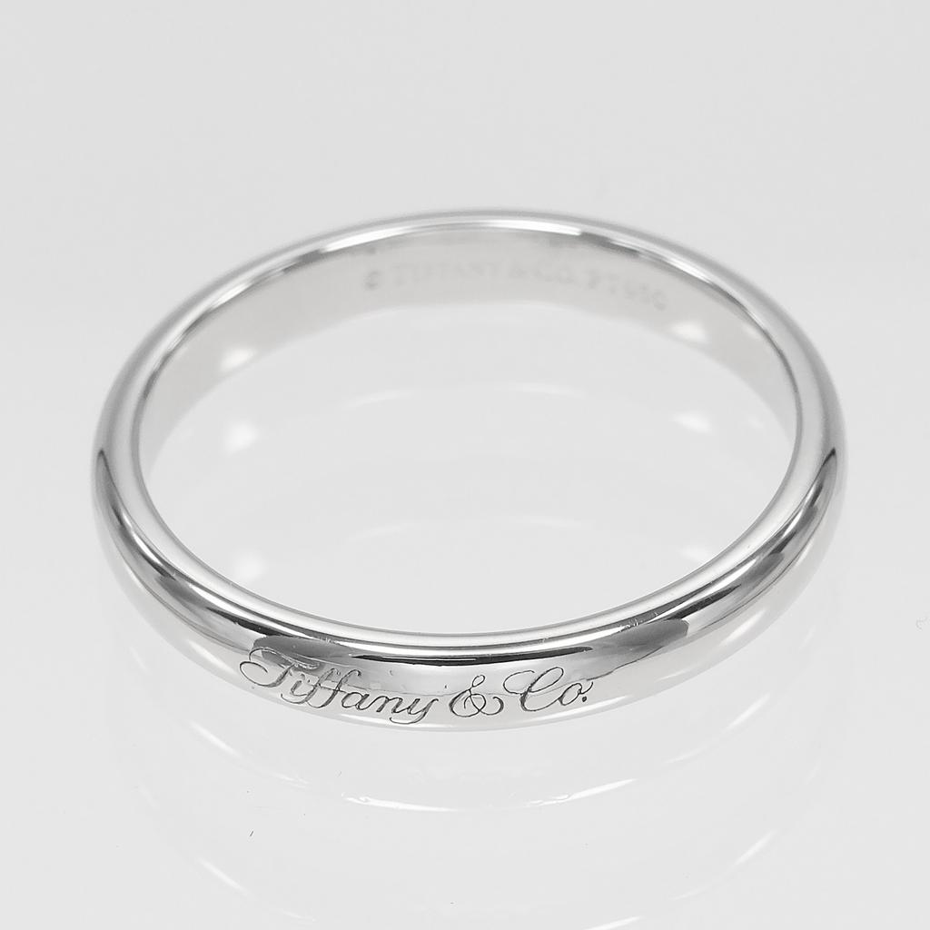 TIFFANY&Co. Notes Lucida Ring Pt950Platinum #7.8(US Size) 5g Women Used