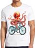 Octopus On A Bicycle Meme Funny Style Cult Movie Music Gift Tee T Shirt 2461