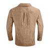Men's Summer Solid Color Lapel Long Sleeved Shirt Men's Casual Fashion Long Sleeved Shirt