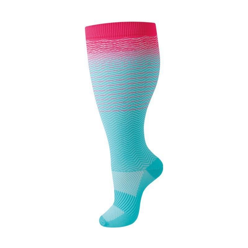 Cross-Border Plus Size Compression Sport Socks - High Elasticity for Obesity
