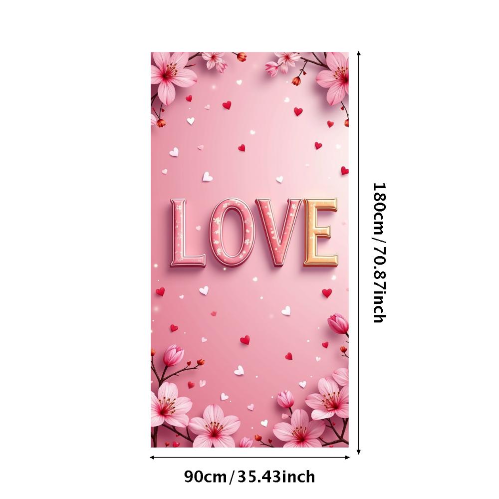 Pink Banner Prop Cherry For Festive Valentine's Indoor