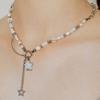 VVV Aurora Star Pearl Chain Drop Surgical Necklace