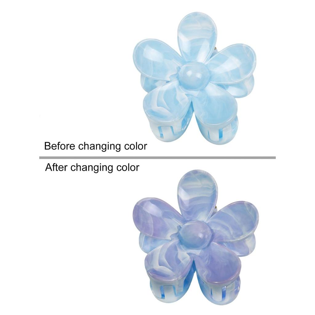 New Hawaiian Flower Hair Claw Clips Discoloration In Sunlight, Strong Hold Beach Hair Accessories for Women Thin Thick Hair
