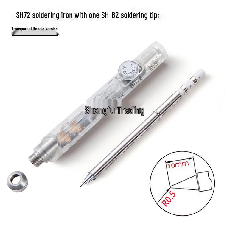 SH72 Mini Portable Soldering Iron 12V-24V, Non-slip Handle, 220-400℃ Temperature Control
