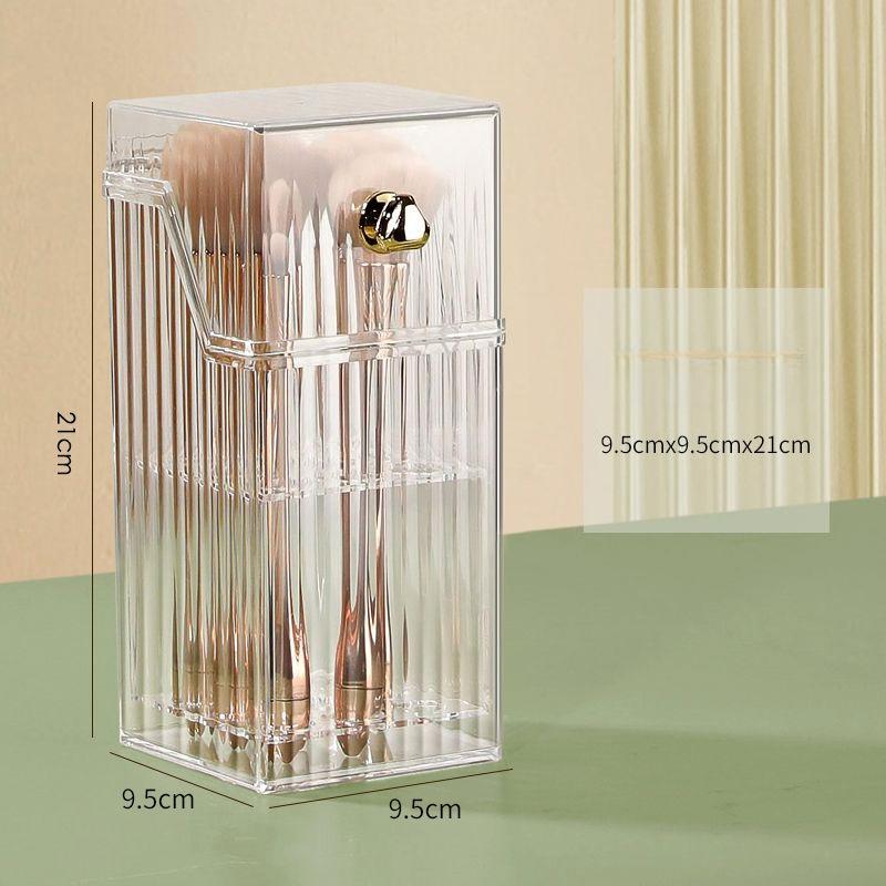 

Dust-proof Makeup Brush Storage Pen Holder Eyebrow Pencil Organizer with Cover Pearl Light Luxury Dressing Table Home Decoration