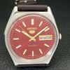 AUTOMATIC VINTAGE SEIKO 5 JAPAN 6319A MENS RED COLOR DIAL WATCH a701262-5 R206a-a701262