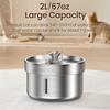 ROJECO Stainless Steel Pet Drinking Fountain Auto Cat Water Fountain Smart Pet Water Dispenser with Pump for Dog Cat Drink Bowl