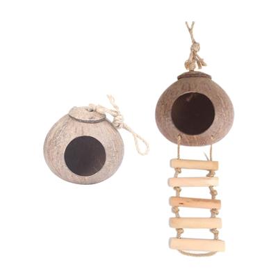 Coconut Bird Nest Outdoor Garden Birdhouse Small Animals House Bird Cage Accessories for Lovebird Finches Hamster Parrot Canary