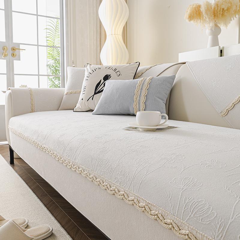 Light Luxury High-End Chenille Sofa Cushion  New Four-Season Universal Fixed Non-Slip Sofa Seat Cushion Cross-Border