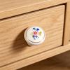 8Pcs Ceramics Single Hole Round Knob European Orchids Furniture Drawer Knob For Cabinet Drawer Closet Dresser