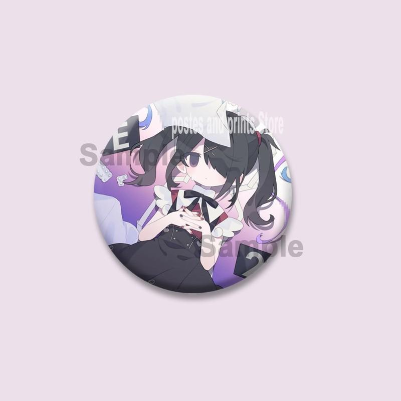 Pop Game Needy Streamer Overload Button Pins Cartoon KAngel Cosplay Badge Ame-chan Round Brooch Bag Hat Decor Jewelry Toys Gifts