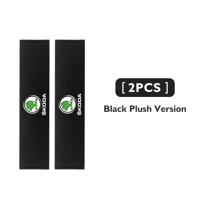 PTHT3 Car Interior Belt Cover Safety Belt Shoulder Protector Mats Auto Accessories For Skoda Kamiq MK3 Roomster Rapid Kodiaq Karoq