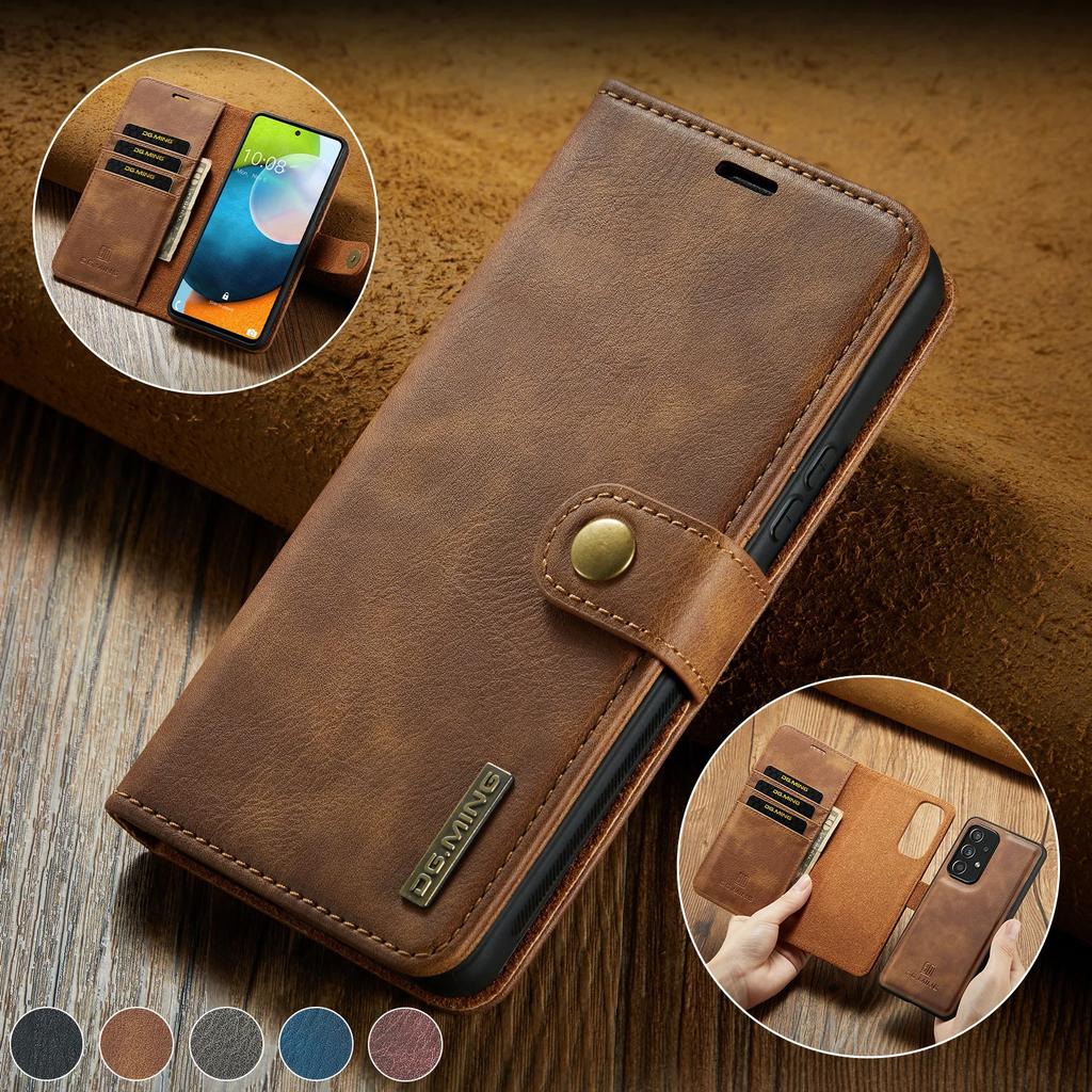Detachable Magnetic Leather Wallet Case for Samsung Galaxy A16 A26 A36 A56 A55 A35 S23 S25 S24 Ultra S21 FE S20 Plus Flip Cover