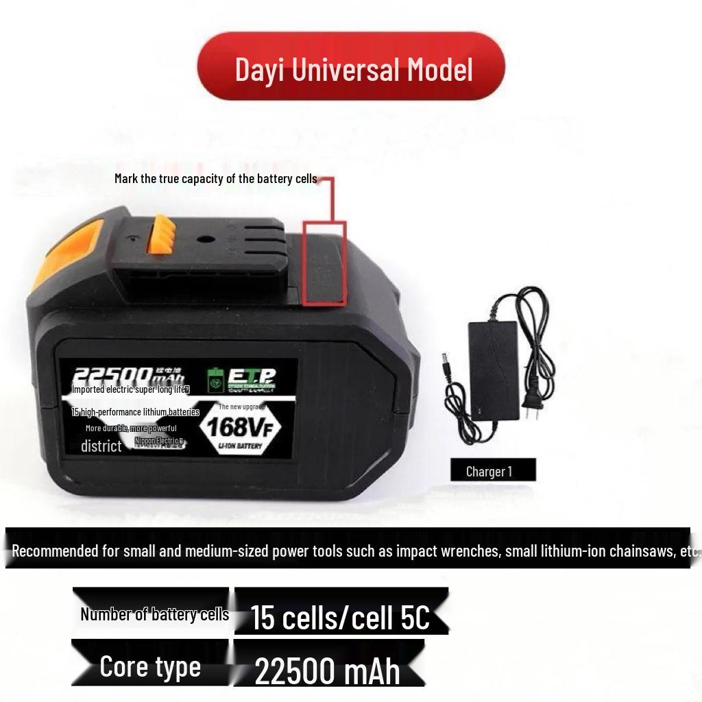 Large A3 48V-88V Electric Wrench and Angle Grinder with Universal Lithium Battery.