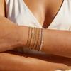 Stainless Steel Chain Bracelets Non Tarnish Dainty Ball Herringbone Bead Chain Stackable Bracelet Women's Party Jewelry
