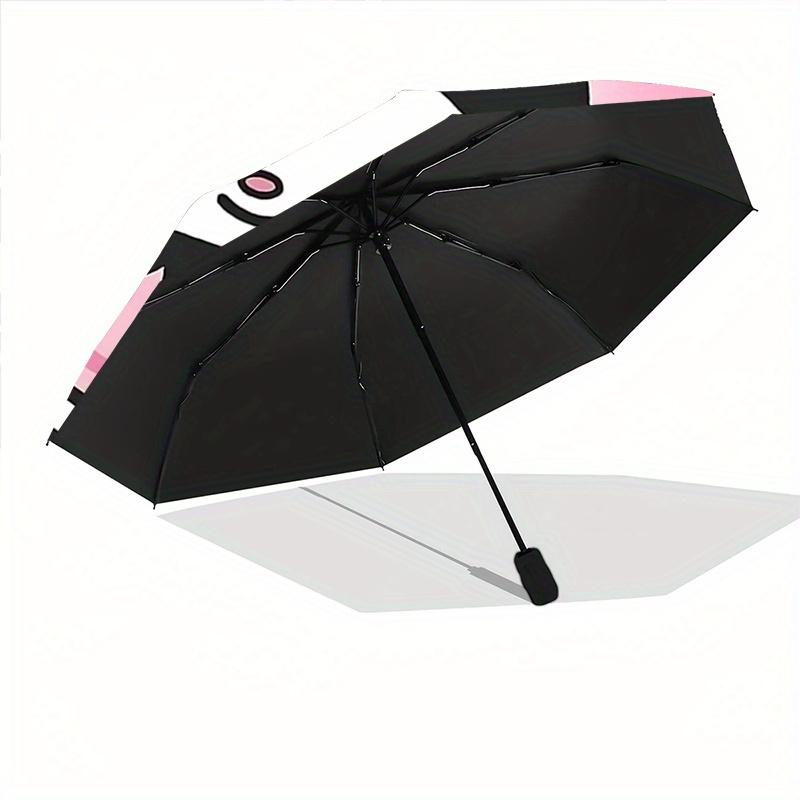 1pc Pink Kuromi Automatic 3-Fold Umbrella Design, Cute Cartoon Pattern, Portable Outdoor Umbrella, Perfect, Holiday Gift for Disney fans.V070