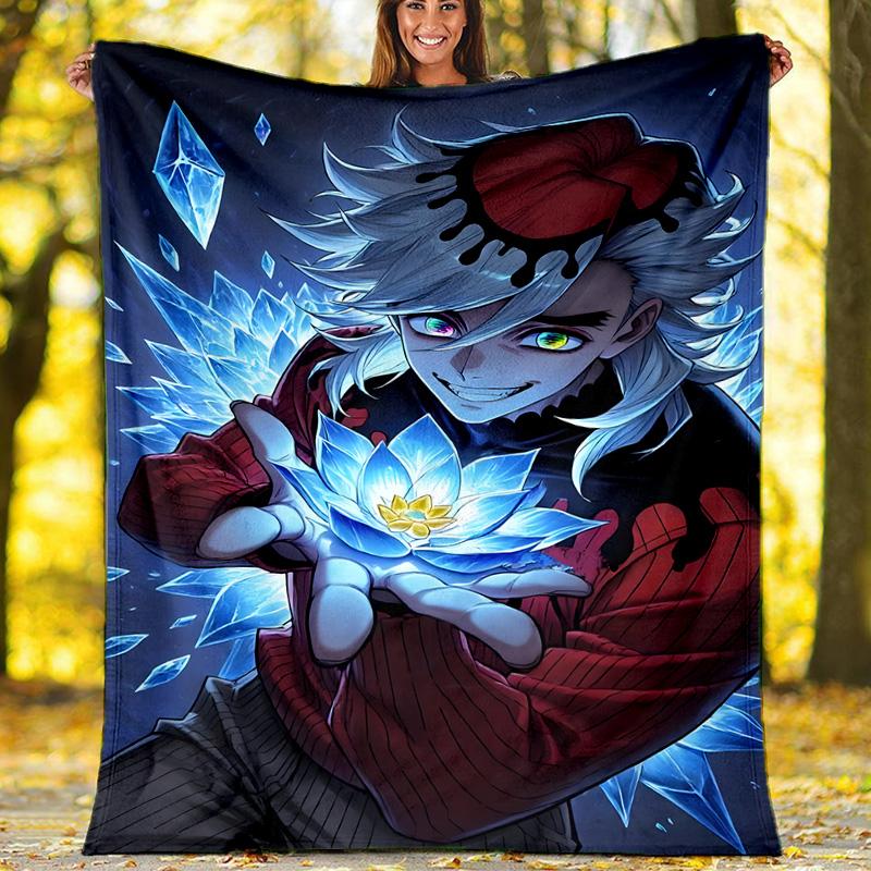1pc douma2 Theme Blanket - Digital Print, Polyester, Cozy for All Seasons, Perfect for Outdoor, and Travel
