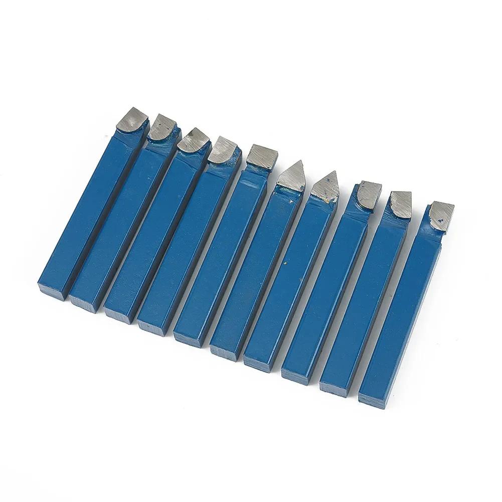 Lot de 10 forets en carbure de 1/4 pouce pour tour à métaux, outils de tournage CNC, forets d'alésage, bleus