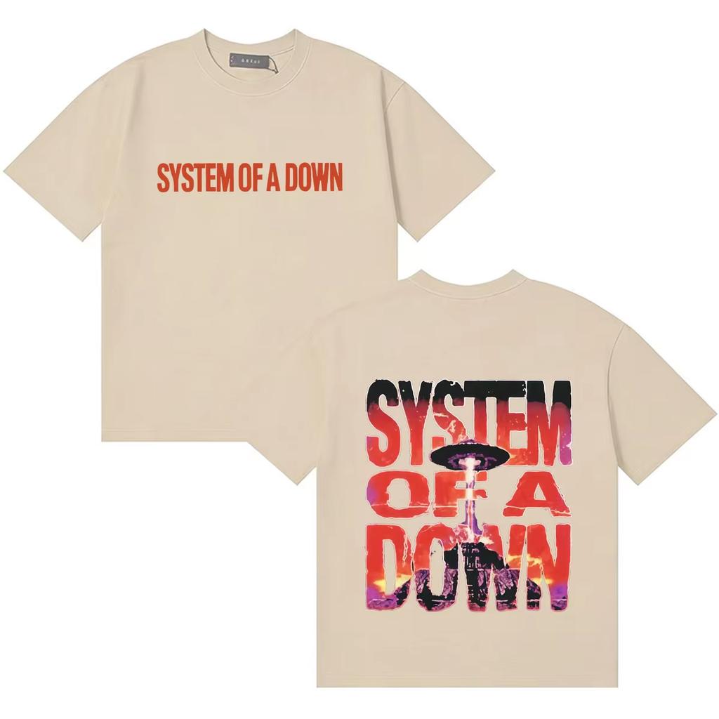 2026 System of A Down Best Selling Loose 90s Street Style Soft Cotton Crew Neck Short Sleeve Unisex Summer Women And Men T-Shirt