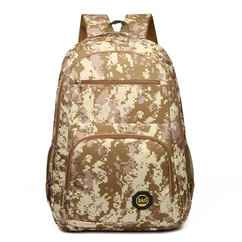 Camo Travel Backpack Large Capacity Outdoor Hiking Oxford Fabric Shoulder