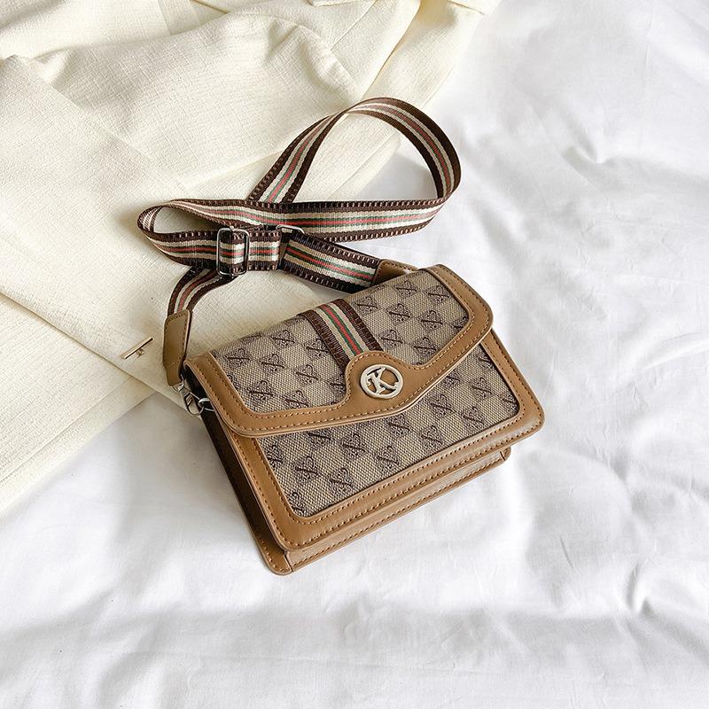 Trendy Women's Bags New Versatile Retro Small Square Bags Niche Women's Shoulder Messenger Bags Simple and Fashionable