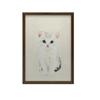 Plakat Kotek Na Beżowym Tle Plakat Kotek Na Beżowym Tle, 70X100 Cm, Rama Aluminiowa Czarna, Papier Matowy 230 Gsm