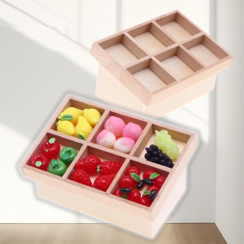 Market Fruit Shelf Miniature Stall Shelf Model Grocery Store Accessories Role Play Supermarket for Market Doll House