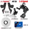 LTWOO R5 2x9-fach Rennrad Schaltwerk Gruppe Mechanische Bremse Schaltwerk Hinten 23T 25T 28T 32T Kassettenzahnrad X9 Ketten