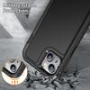 For iPhone 13/14 Phone Case TPU+PC Shockproof Protection Cover with Inner EVA Paper