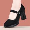 Fashion Classic Women Shave Pumps Spring Buckle Strap Increasing Heightening Casual Shoes Fashion Dress Round Toe High Heels Women Shoes